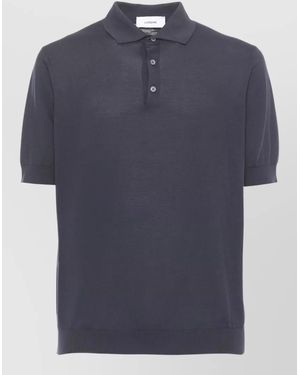 Lardini Cotton Short-Sleeve Polo Shirt - Blue