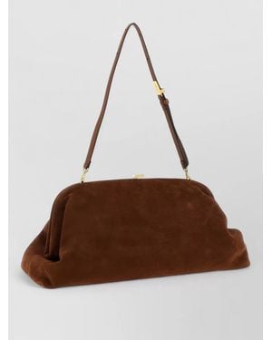Alberta Ferretti Maxi Pouch Shoulder Bag Adjustable Strap - Brown