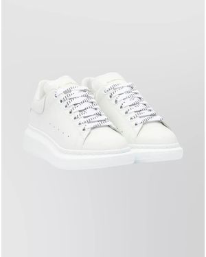 McQueen Leather Low-Top Trainers - White