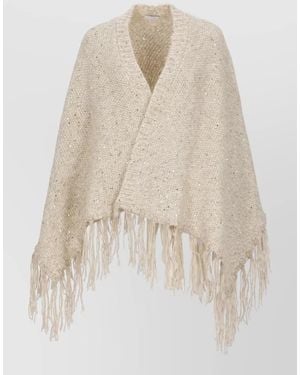 Peserico Fringed Cape - Natural