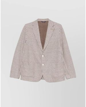 Circolo 1901 Linen Cotton Single Breasted Blazer - Natural