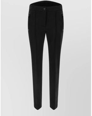 Moncler Slim-Fit Technical Twill Trousers - Black