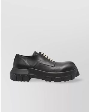 Rick Owens Leather Derby Shoes - Black
