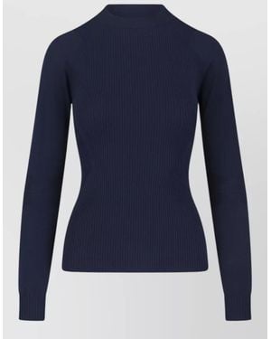 Moncler Ribbed Crewneck Sweatshirt - Blue