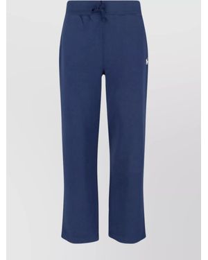 Polo Ralph Lauren Straight Pants With Drawstring Waist And Side Pockets - Blue