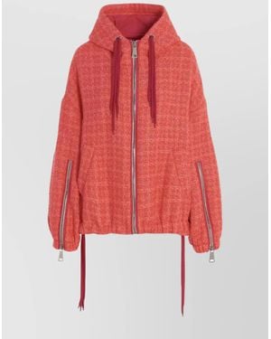 Khrisjoy Chris Windbreaker Tweed Oversized Jacket - Red