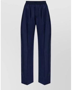 KENZO Virgin Wool Jog Pants Elastic Waist - Blue