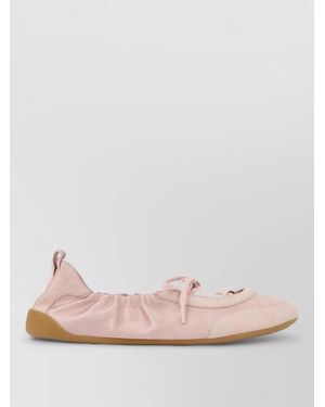 Chloé Kick Leather Ballet Flats Round Toe - Pink