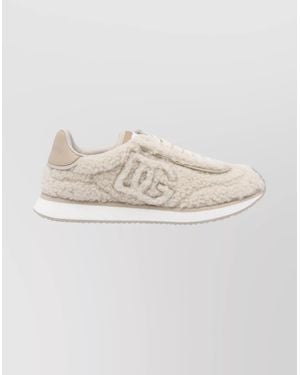 Dolce & Gabbana Leather Low-Top Trainers - White