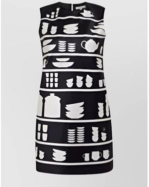 JW Anderson Graphic Print Sleeveless Mini Dress - Black