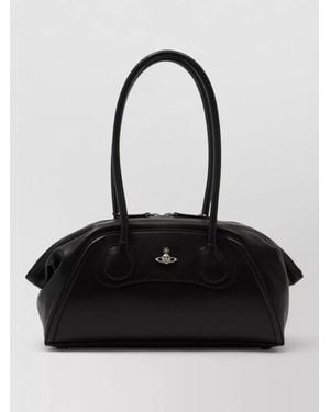 Vivienne Westwood Shirley Small Calfskin Shoulder Bag - Black