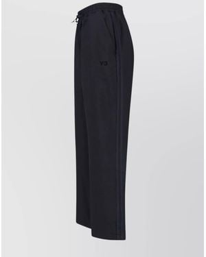 Y-3 Straight Pants With Elastic Waistband And Pockets - Blue