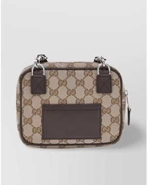 Gucci Gg Supreme Shoulder Bag - Gray