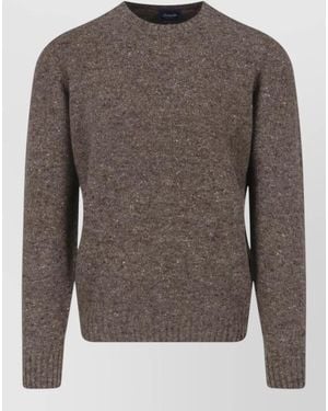 Drumohr Knitwear Round Neck Long Sleeve Sweater - Gray