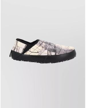 The North Face Quilted Round Toe Sneakers With Rubber Sole - Metallic