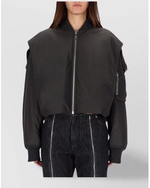 Jean Paul Gaultier Hooded Bomber Jacket - Black