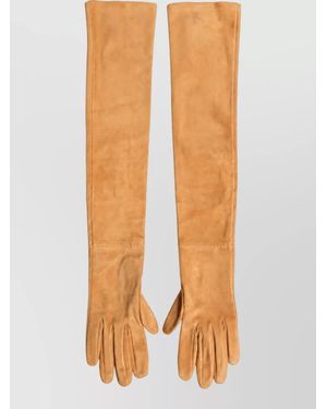 Dolce & Gabbana Leather Elbow-Length Gloves - Multicolor
