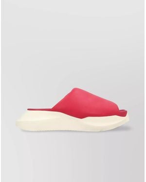 Rick Owens Thick Sole Leather Slides - Pink