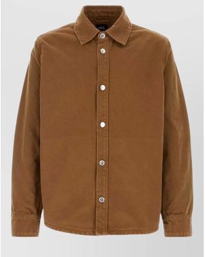 A.P.C. Button-Up Long-Sleeved Jacket - Brown
