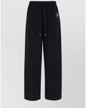 Stella McCartney Cotton Wide-Leg Trousers - Black
