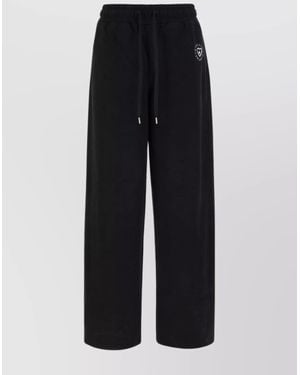 Stella McCartney Cotton Wide-Leg Trousers - Black