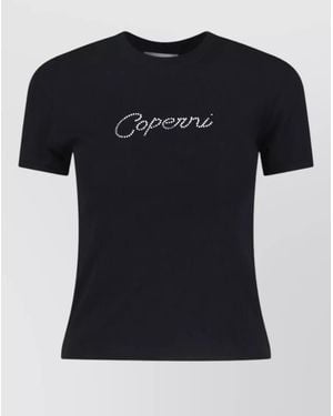 Coperni Cotton Short-Sleeve T-Shirt - Black