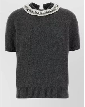 Prada Cashmere Virgin Wool Jumper - Black