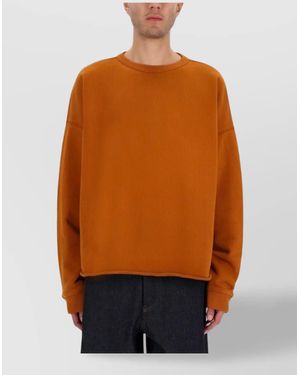 YMC Wool Cotton Oversized Sweatshirt - Orange