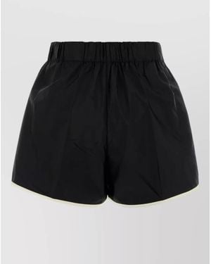 Prada Renylon Shorts Contrast Trim Detail - Black