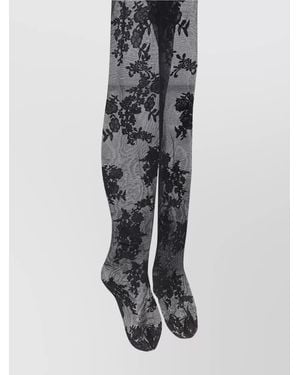 【関税&送料込】Valentino Garavani Lycra Tights With Floral Valentino Floral lace tights Valentino