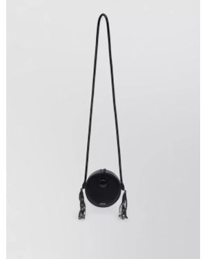 Isabel Marant Houna Smooth Calfskin Round Crossbody Bag - White