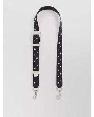 Marc Jacobs Star Embellished Adjustable Bag Strap - White