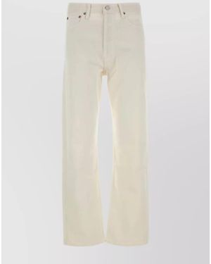 Agolde Denim Straight-Leg Jeans - White
