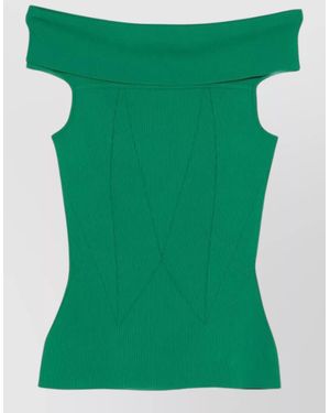 Givenchy Off-The-Shoulder Top - Green