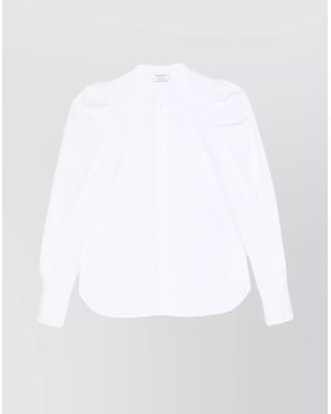 McQueen Long Sleeve Top Puff Shoulders - White