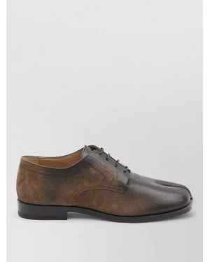 Maison Margiela Leather Tabi Lace-Up Shoes - Grey