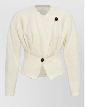 Isabel Marant Suna Wool Blend Waist Jacket - Natural