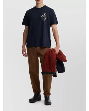 Barbour Printed Cotton Short-Sleeve T-Shirt - Blue