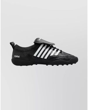 DSquared² Leather Lace-Up Low-Top Trainers - Black