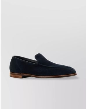 Crockett & Jones Salcombe Loafers Suede Round Toe - Blue