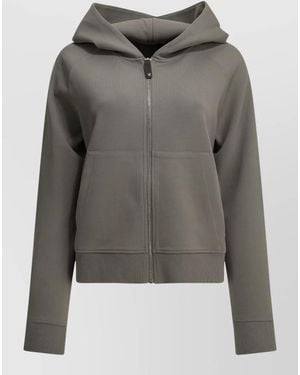 Max Mara Cotton Hooded Sweatshirt - Gray
