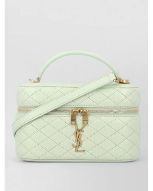 Saint Laurent Gaby Lambskin Vanity Mini Chain Bag - Green