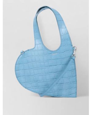 Coperni Mini Heart Shoulder Bag Croco Leather - Blue