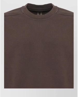 Rick Owens Ribbed Cotton Sweatshirt - Brown