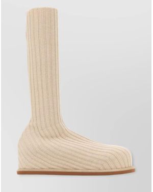 AMINA MUADDI Fabric Boots - Natural