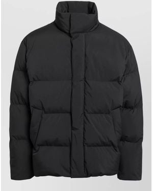 Saint Laurent Down High Neck Puffer Jacket - Black