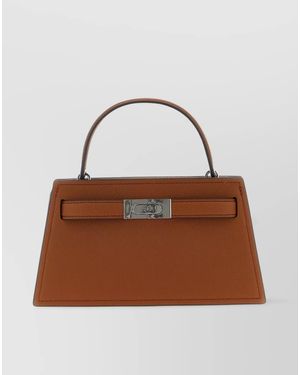 Tory Burch Lee Radziwill Small Leather Shoulder Bag - Brown