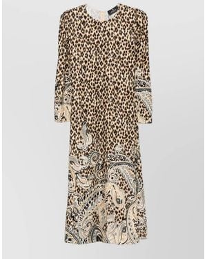 Etro Viscose Midi Dress - Natural