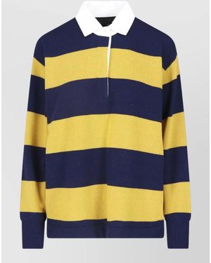 Nili Lotan Cashmere Merino Wool Crewneck Sweatshirt - Blue