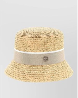 Maison Michel Raffia Mini New Kendall Bucket Hat - Natural